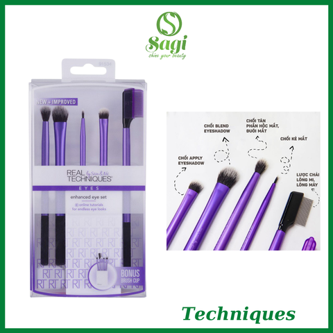 Bộ cọ Techniques Enhanced eye 5 cây