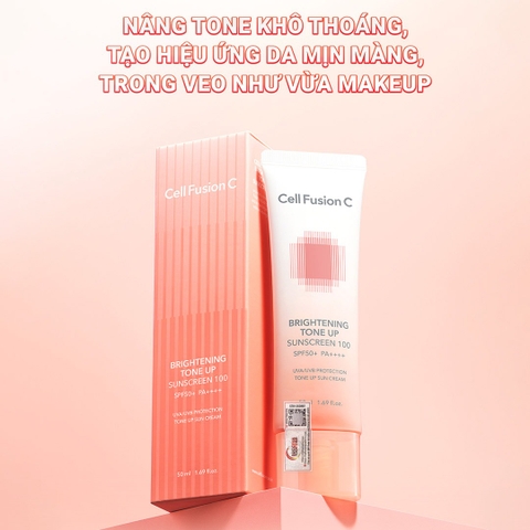Kem Chống Nắng Nâng Tone Ráo Da Kiềm Dầu Cell Fusion C Brightening Tone Up 50ml