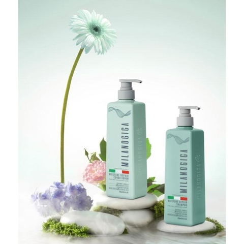 [Gội Lớn + Xả Nhỏ] Combo Dầu Gội Lớn 725ml + Dầu Xả Nhỏ 355ml Phục Hồi Hư Tổn MILANOGICA Hương Nước Hoa