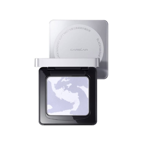Phấn Nén Kiềm Dầu Carslan Nắp Bạc Tone Tím hiệu chỉnh màu da