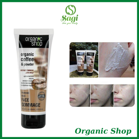 Tẩy Da Chết Cho Mặt Organic Shop Soft Face Gommage Morning Coffee 75ml