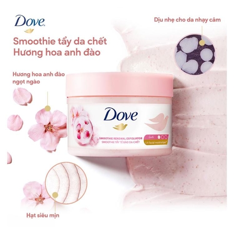 Tẩy Tế Bào Chết Toàn Thân Dove Hương Sakura 298g