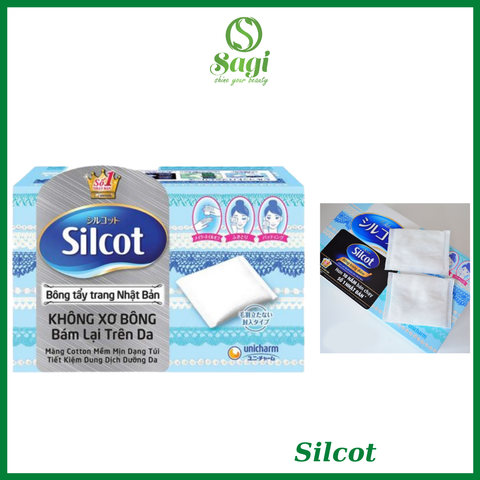 Bông tẩy trang Silcot 82m (xanh dương)