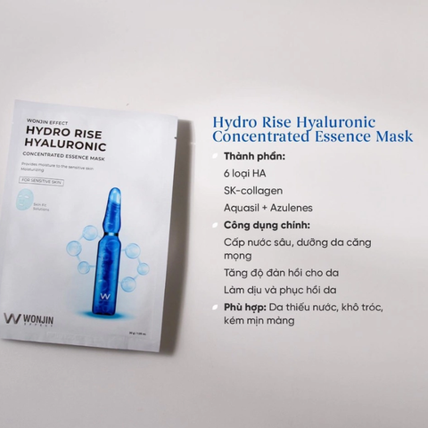 Mặt Nạ Giấy Wonjin Cấp Ẩm Chuyên Sâu Effect Hydro Rise Hyaluronic
