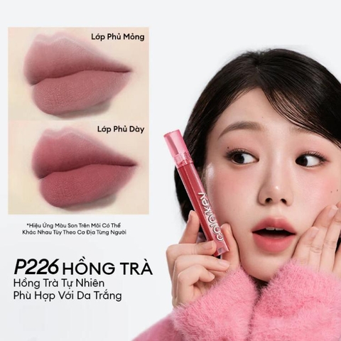 COLORKEY. Son Kem Velvet P226 Màu Hồng Trà