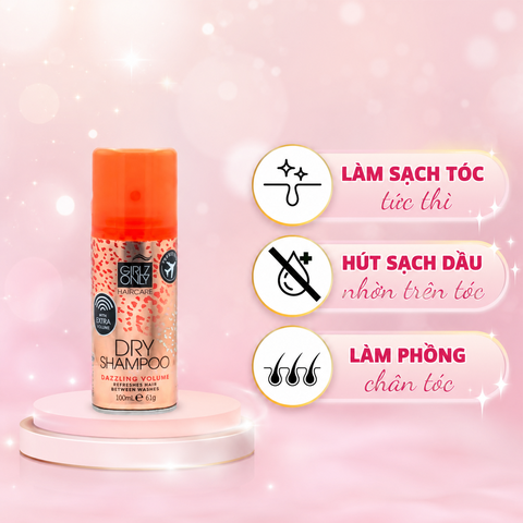 [mini] Dầu Gội Khô Màu Cam Dành Cho Tóc Dầu, Hương Kẹo Ngọt Ngào 100ml