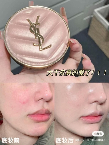 [mini] Cushion Phấn Nước YSL Mini Vỏ Hồng Touche Eclat Glow Pact 5g Màu B10 Porcelain Trắng Hồng