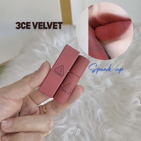 [mini] Son kem 3CE Velvet mini 1,5g #Speak Up Đỏ Đất