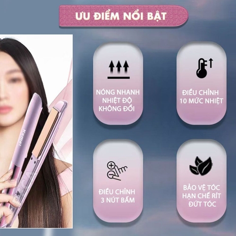 Máy Duỗi Tóc Kemei