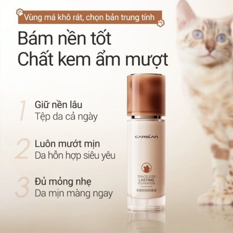 Kem nền Carslan traceless lasting foundation P01