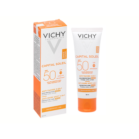 Kem chống nắng Vichy Capital Soleil Anti-Dark Spot 3-in-1 vạch cam 50g
