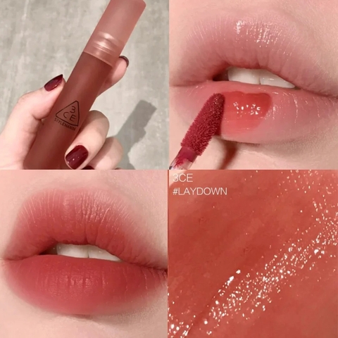 Laydown - Son kem lì 3CE Blur Water Tint - Hồng đào trầm pha nâu