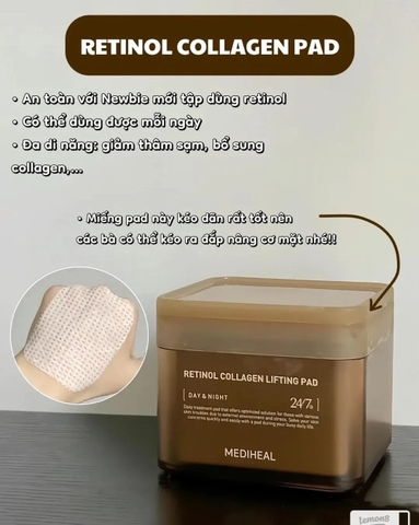 MEDIHEAL. Toner Pad 100m Retinol Collagen