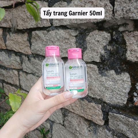 [50ML] Nước Tẩy Trang Garnier Mini 50ml Nắp Hồng Phù Hợp Da Nhạy Cảm