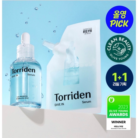 Set Serum Dưỡng Ẩm Torriden 50ml + Refill gói 50ml