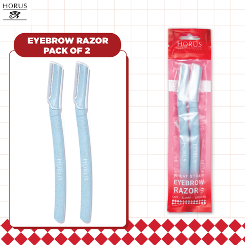 Set 2 Dao cạo Lông mày Horus Eyebrow Razor Wheat Straw Pack of 2