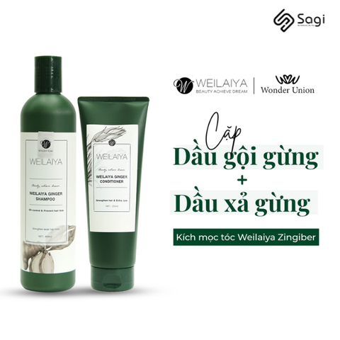 Weilaiya - (Bán rời) Dầu Gội Dầu Xả Gừng Weilaiya Ginger Shampoo 400ml