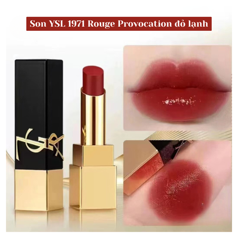Son YSL The Bold High Pigment Lipstick 1971 Rouge Provocation đỏ lạnh quyền lực