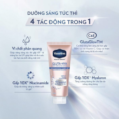 Lotion body Vaseline Gluta-Hya Tone-Up UV 300ml