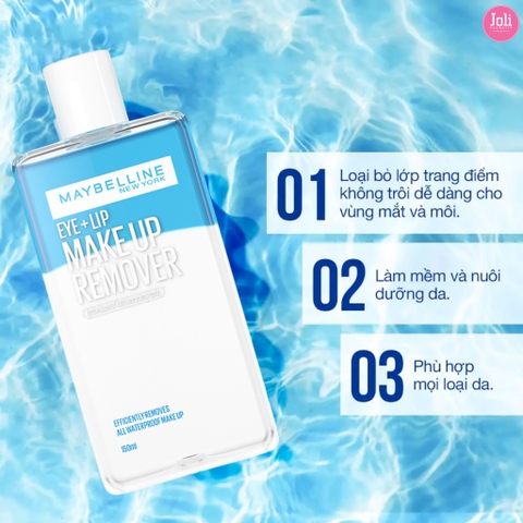[70ml] Tẩy Trang Mắt Môi Maybelline Lip & Eyes Make Up Remover 70ml