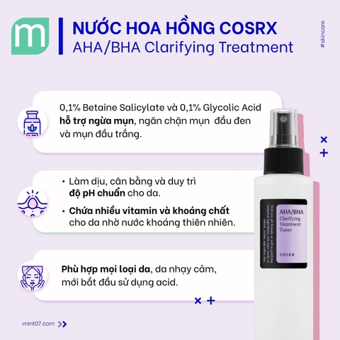 Toner Cosrx AHA BHA Clarifying Treatment 150ml