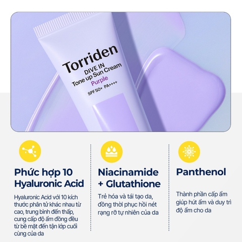 [mini] Kem Chống Nắng Tím Nâng Tông Torriden 20ml