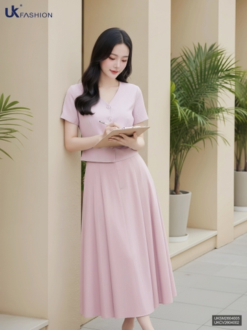 Sơ mi line cúc nẹp cơi túi nhẹ nhàng, đơn giản UKSM2604005