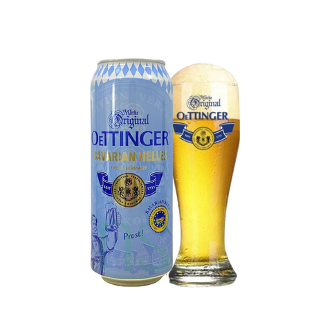Bia Đức Oettinger Bavarian Helles 4,7% - Lon 500ml - Thùng 24