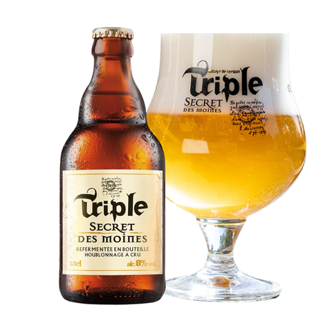 Bia Pháp Triple Secret Des Moines 8,0% - Chai 330ml - Thùng 24
