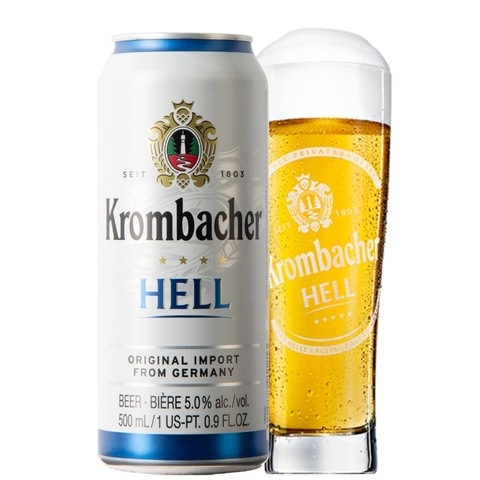 Bia Đức Krombacher Hell 5,0% - Lon 500ml - Thùng 24