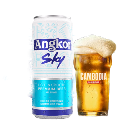 Bia Cambodia Angkor Sky 4,0% - Lon 330ml - Thùng 24