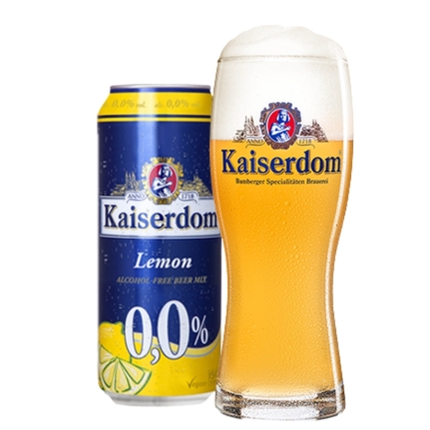 Bia không cồn Đức Kaiserdom Lemon 0,0% - Lon 500ml - Thùng 24