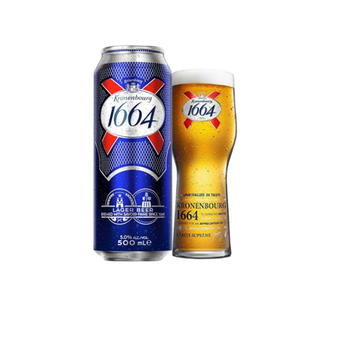 Bia Pháp Kronenbourg BlanC 1664 5,0% - Lon 500ml - Thùng 24