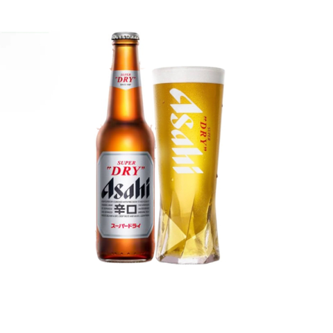 Bia Trung Quốc Asahi Super Dry 5% - Chai 330ml - Thùng 24