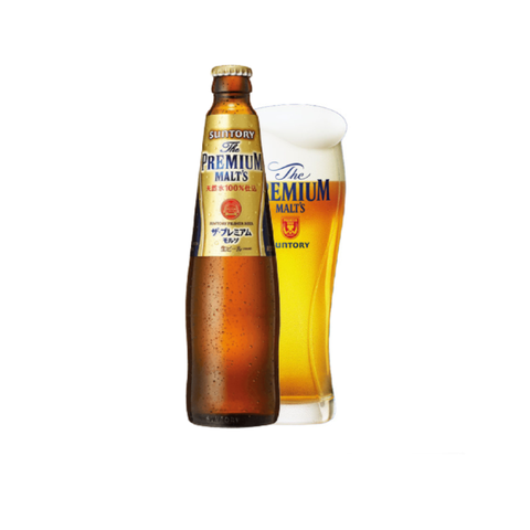 Bia Nhật Premium Malt's Suntory 5,5% - Chai 334ml - Thùng 24