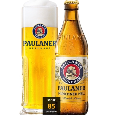 Bia Đức Paulaner Munchner Hell 4,9% - Chai 330ml - Thùng 24