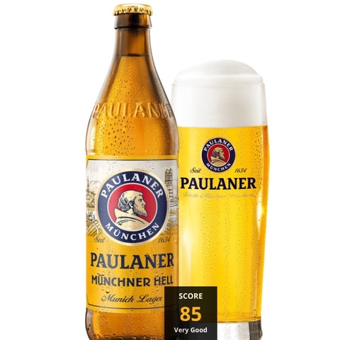 Bia Đức Paulaner Munchner Hell 4,9% - Chai 500ml - Thùng 20