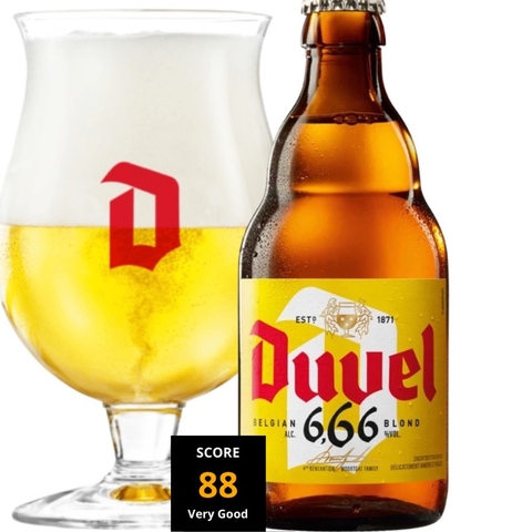Bia Bỉ Duvel 666 Blond 6,66% - Chai 330ml - Thùng 12