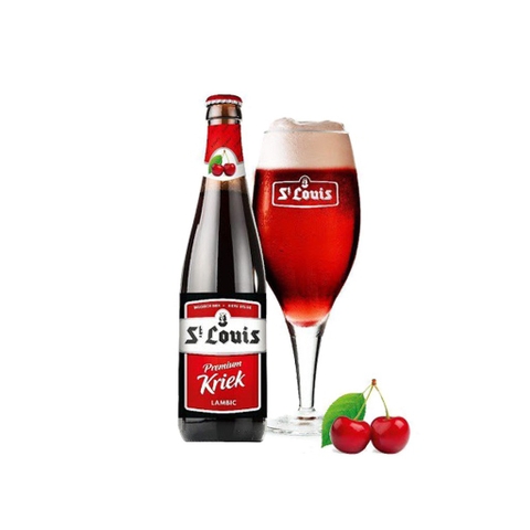 Bia trái cây Bỉ St.Louis Premium Kriek (dâu) 3,2% - Chai 250ml - Thùng 24