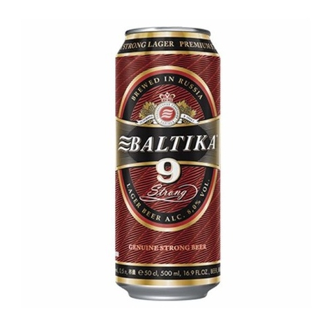 Bia Nga Baltika số 9 8,0% - Lon 900ml - Thùng 12