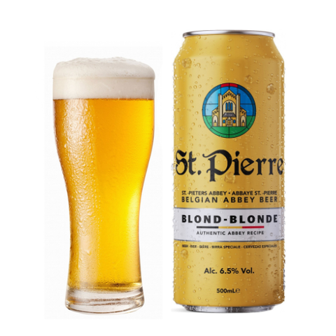 Bia Bỉ St.Pierre BLONDE 6,5% - Lon 500ml - Thùng 24