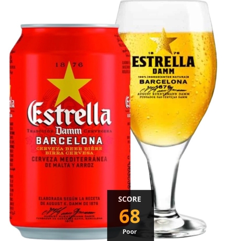 Bia Tây Ban Nha Estrella Damm Barca 4,6% - Lon 330ml - Thùng 24