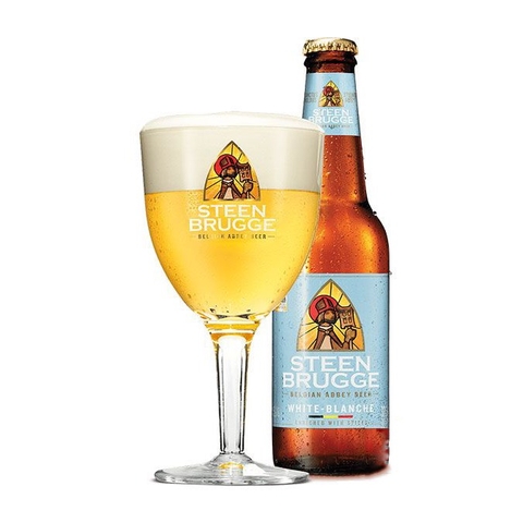 Bia Bỉ Steenbrugge White 4,8% - Chai 330ml - Thùng 24