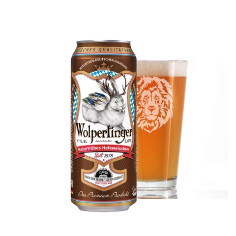 Bia Đức Wolpertinger Hefeweizen 5,4% - Lon 500ml - Thùng 24