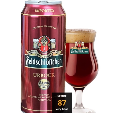 Bia Đức FeldschloBchen Urbock 7,2% - Lon 500ml - Thùng 24