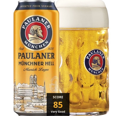 Bia Đức Paulaner Munchner Hell 4,9% - Lon 500ml - Thùng 24