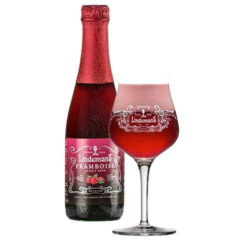 Bia trái cây Bỉ Lindemans Framboise (Mâm xôi) 2,5% - Chai 250ml - Thùng 24
