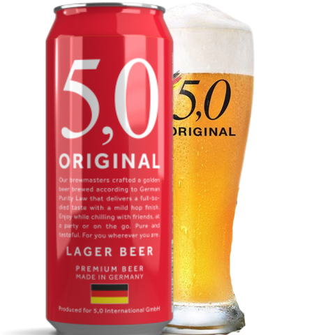 Bia Đức 5,0 Original Lager 5,0% - Lon 500ml - Thùng 24