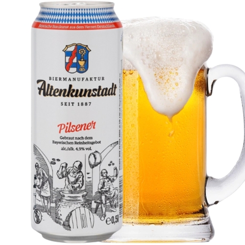 Bia Đức Altenkunstadt Pilsener 4,9% - Lon 500ml - Thùng 24