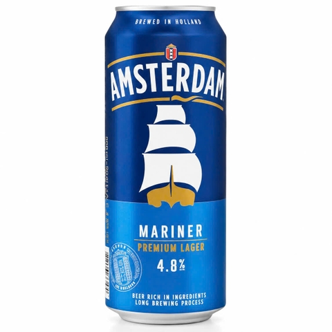 Bia Hà Lan Amsterdam 4,8% - Lon 500ml - Thùng 24
